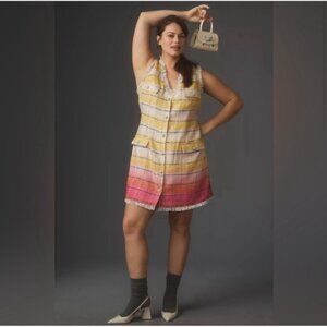 Anthropologie Maeve Sleeveless Tweed Mini Dress NWT 18W